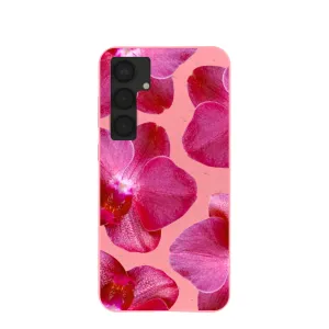 Bubblegum Pink Pink Orchids Samsung Galaxy S25 (Plus) Case Premium Form Slim Protection
