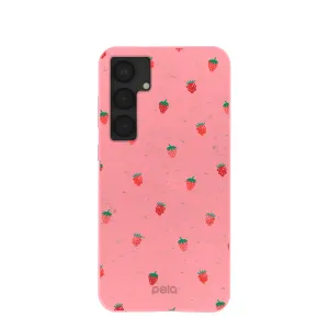 Carbon Fiber Bubblegum Pink Summer Berries Samsung Galaxy S25 (Plus) Case