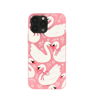 Portable Accessory Slim Protection Bubblegum Pink Swan Garden iPhone 13 Pro Max Case