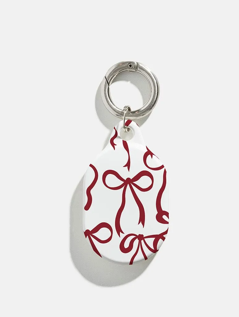 Burgundy Bows AirTag Case in Gloss sleek productivity sleeve Study Essential