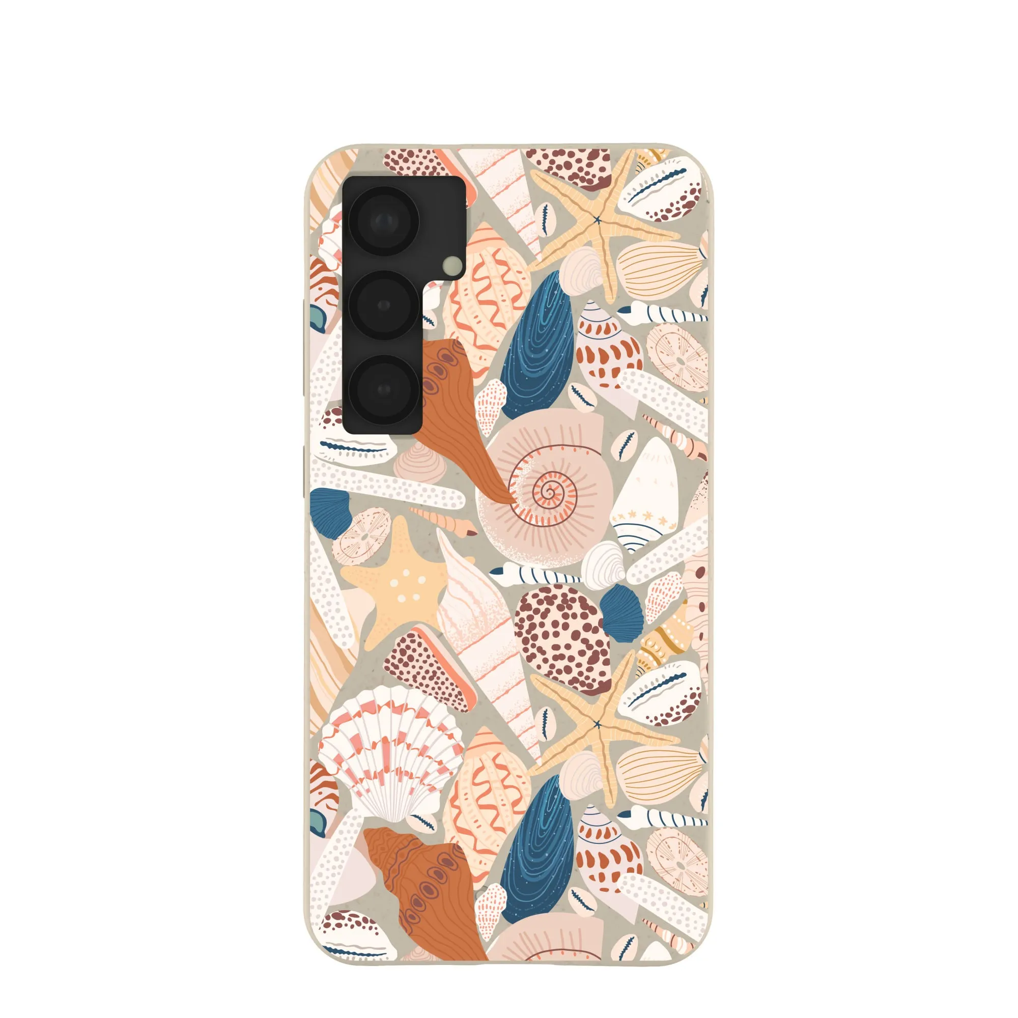 Hybrid Texture Design Strong Surface London Fog Sandy Shells Samsung Galaxy S25 (Plus) Case