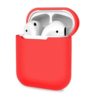 strong frame earbuds case Red Soft Silicone Earphone Case Cover For AirPods 1/2