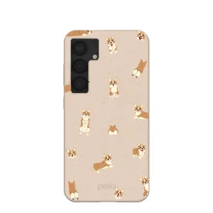 Seashell Corgi Cuties Samsung Galaxy S25 Case Strong Corners