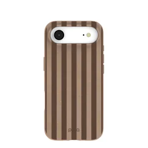 Chocolate Brown Cocoa Stripes iPhone Air Case Shock Guard