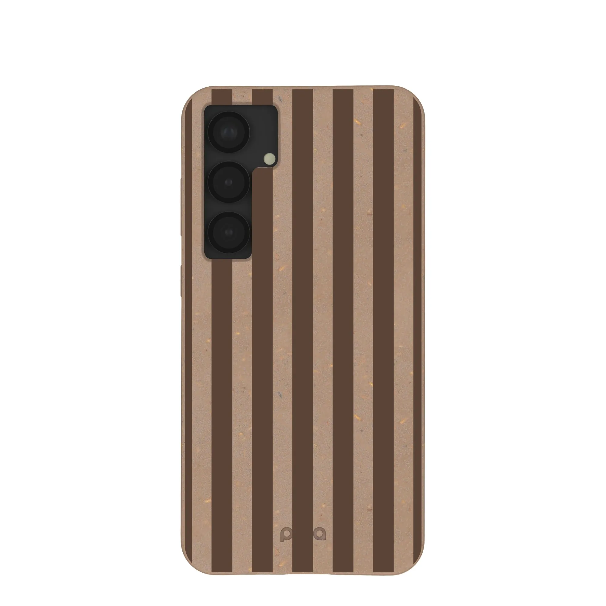 Flexible Pattern Layer anti dust Chocolate Brown Cocoa Stripes Samsung Galaxy S25 (Plus) Case