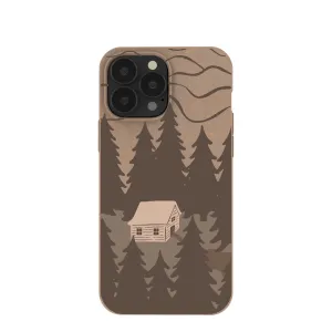 Smooth Layer Chocolate Brown Hidden Cabin iPhone 13 Pro Max Case