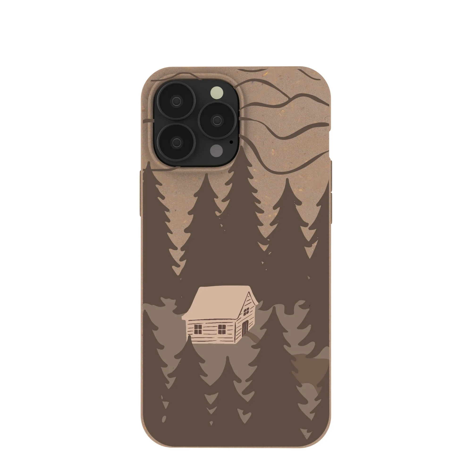 Smooth Layer Chocolate Brown Hidden Cabin iPhone 13 Pro Max Case