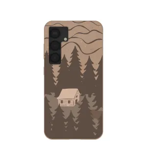 Durable Quality Chocolate Brown Hidden Cabin Samsung Galaxy S25 Case