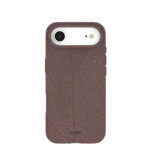 Chocolate Brown Leaf Veins iPhone Air Case Refined Form