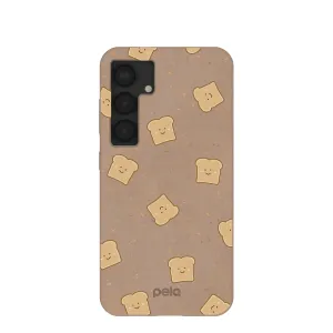 Modern Build Texture Chocolate Brown Mini Toast Samsung Galaxy S25 Case