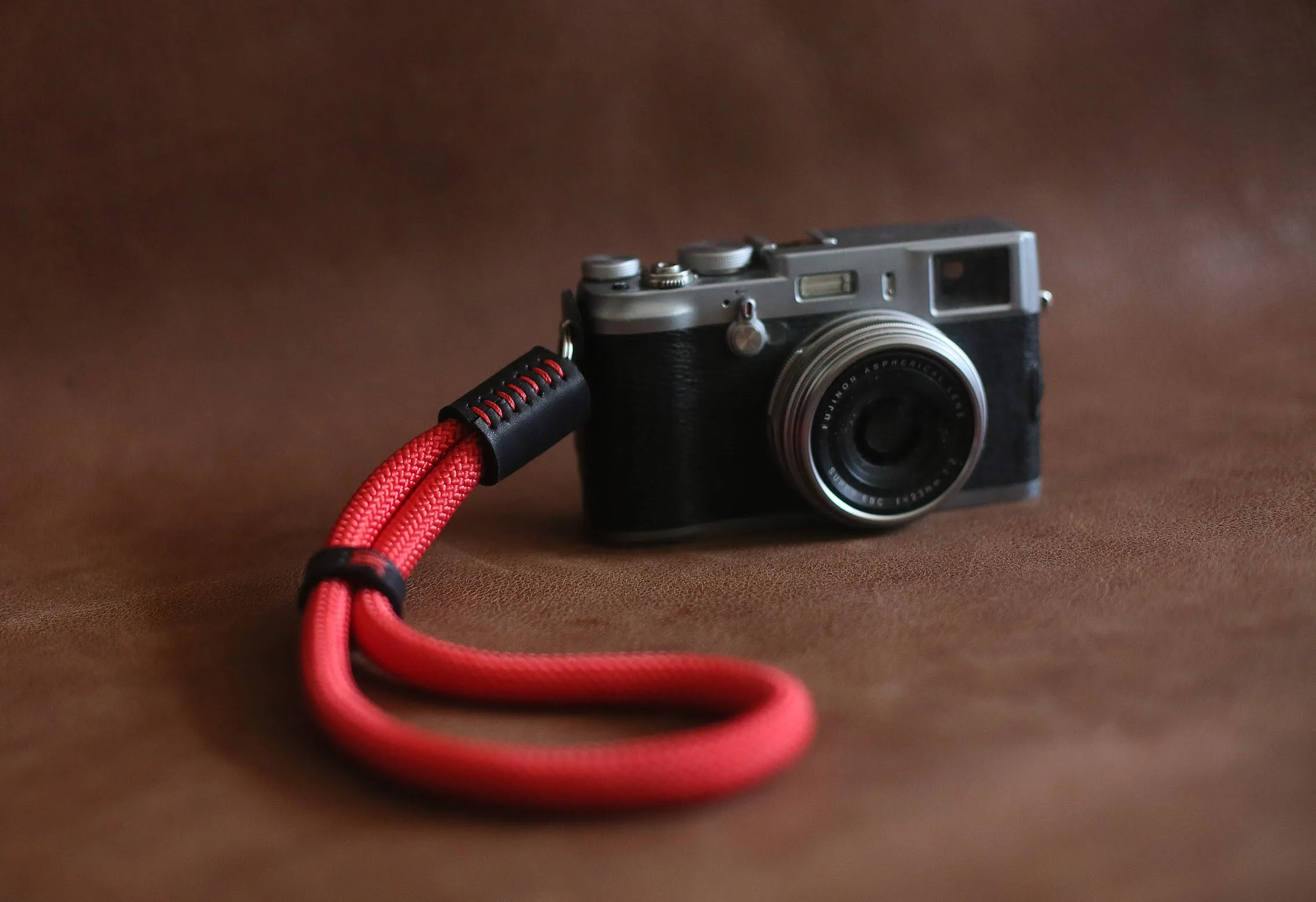 Metal Ring Convenient 10mm Red Climbing Rope Camera Wrist Strap