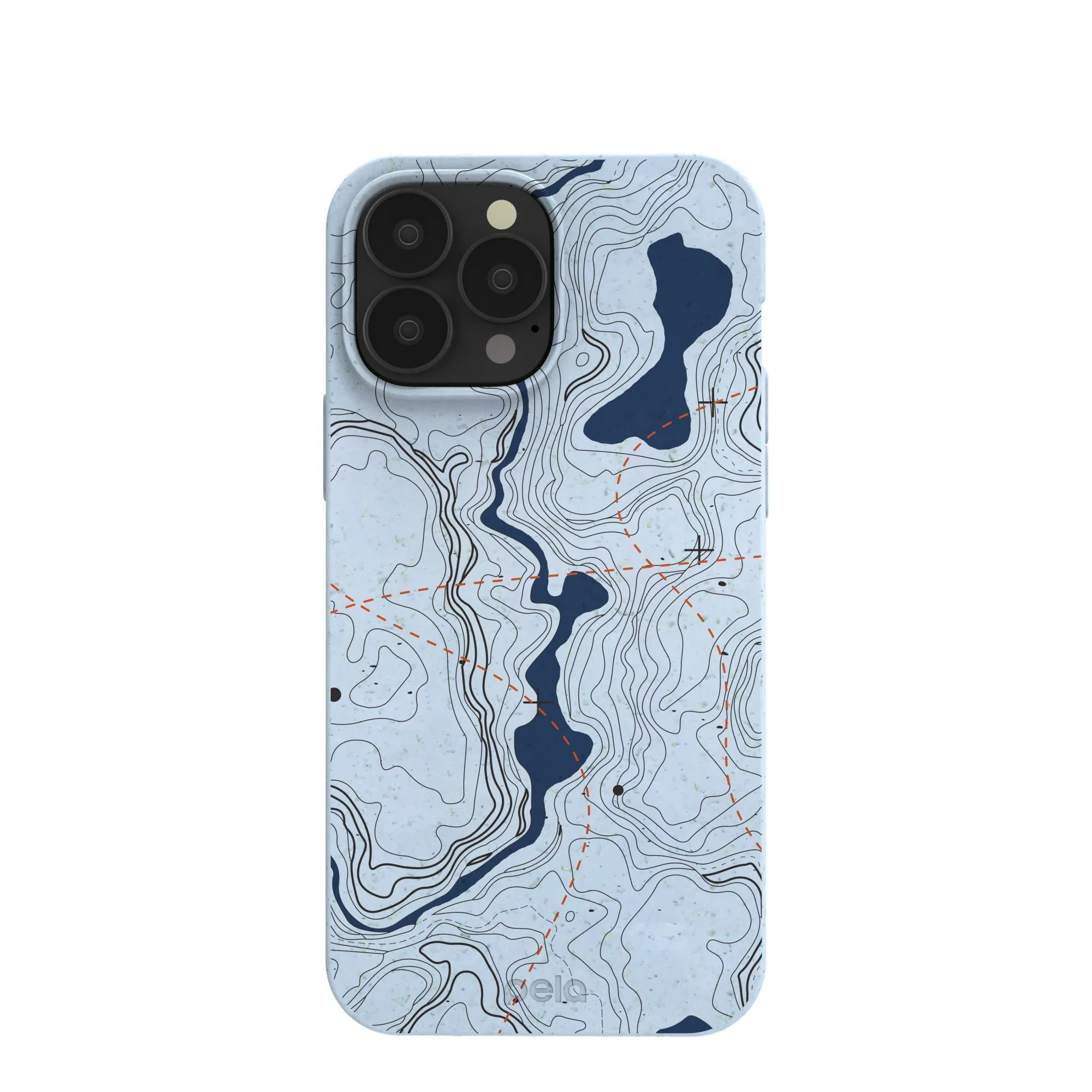 Compact Edge Modern Edge Powder Blue Contour Lines iPhone 13 Pro Max Case