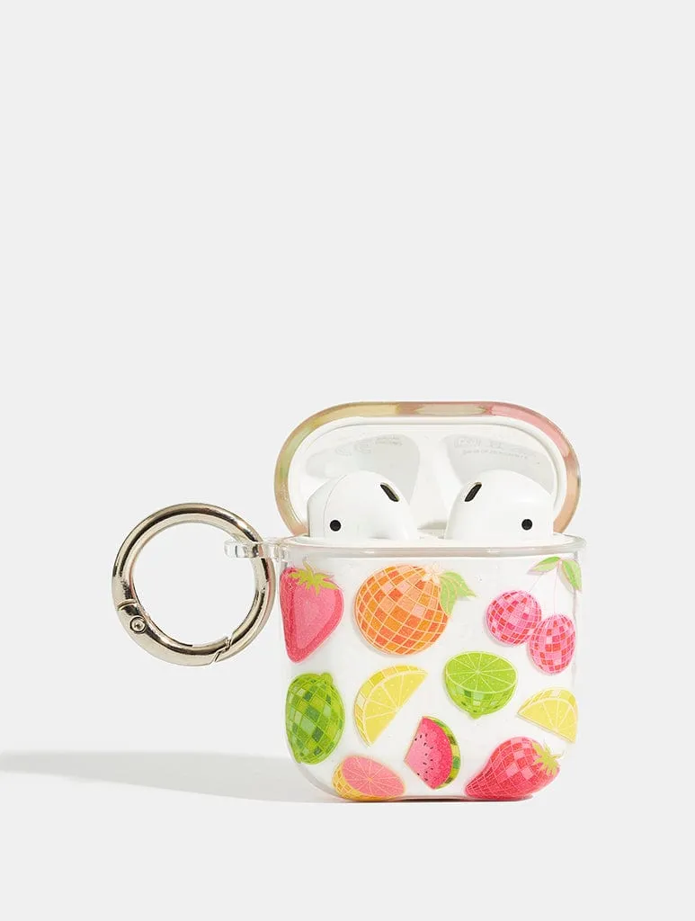Soft Everyday Organizer Disco Fruit AirPods Case
