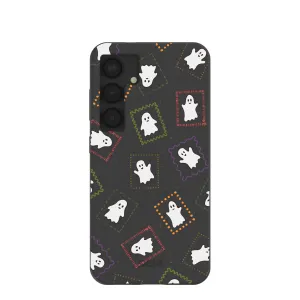 Colorful Accent Black Ghost Stamps Samsung Galaxy S25 Case