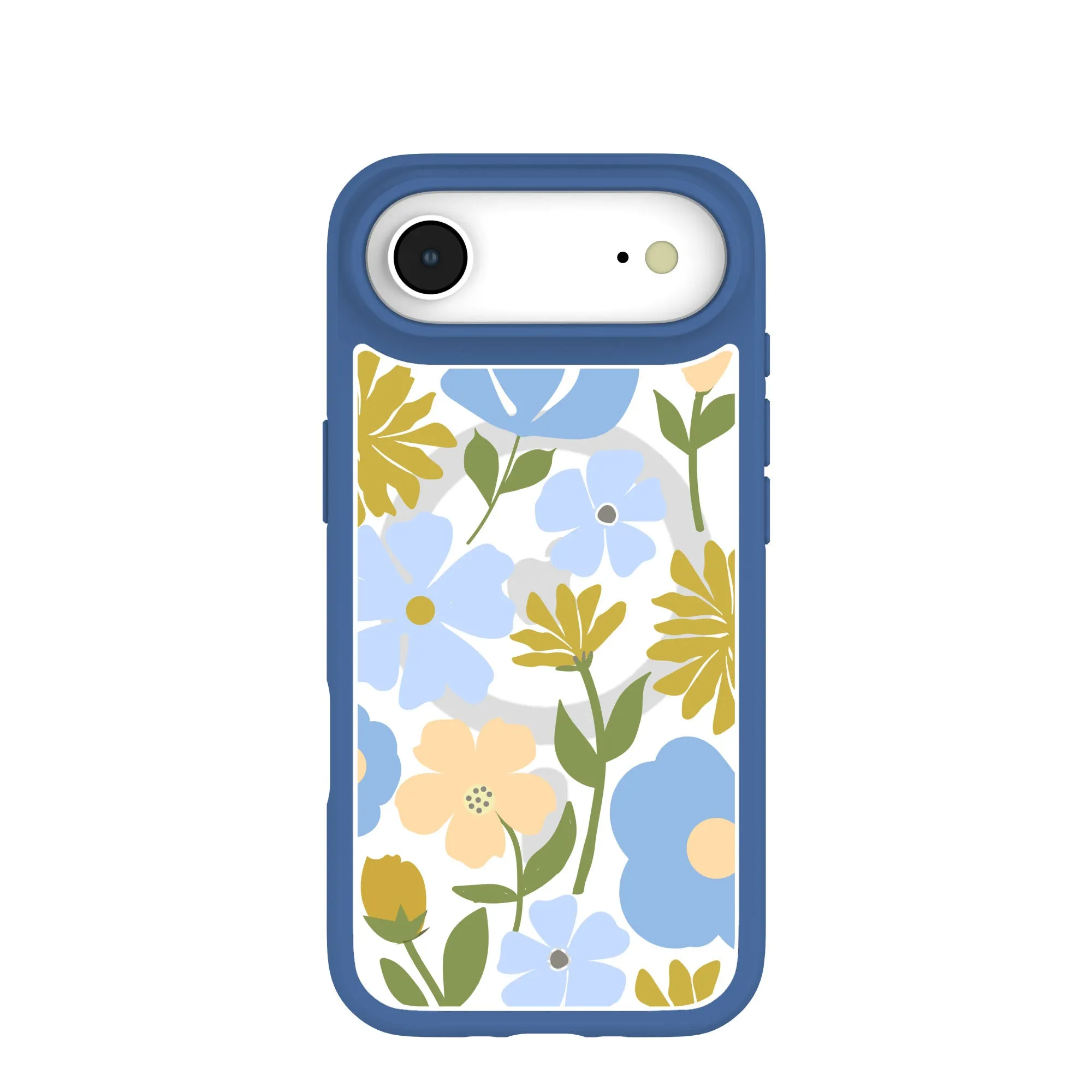 Hybrid Edge Finish Clear Blossom Trail iPhone Air Case With True Blue Ridge (MagSafe included)