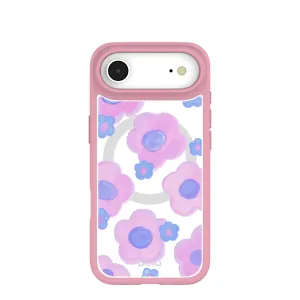 Clear Blush Bloom iPhone Air Case With Petal Pink Ridge (MagSafe included) Smooth Edges