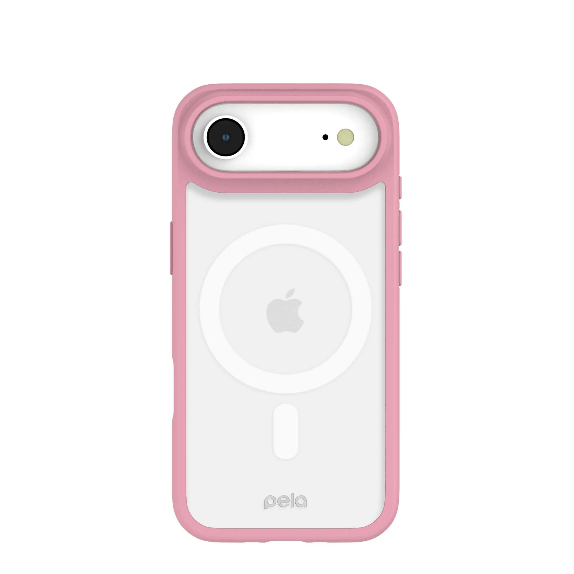 Strong protection Clear iPhone Air Case with Petal Pink Ridge (MagSafe Included)