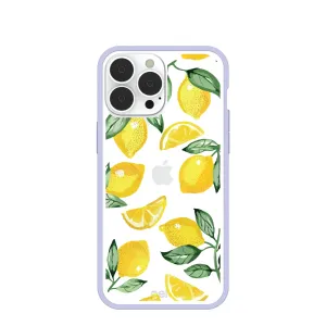 Clear Lemon Fizz iPhone 13 Pro Max Case With Lavender Ridge Stylish Detail Layer Travel Friendly
