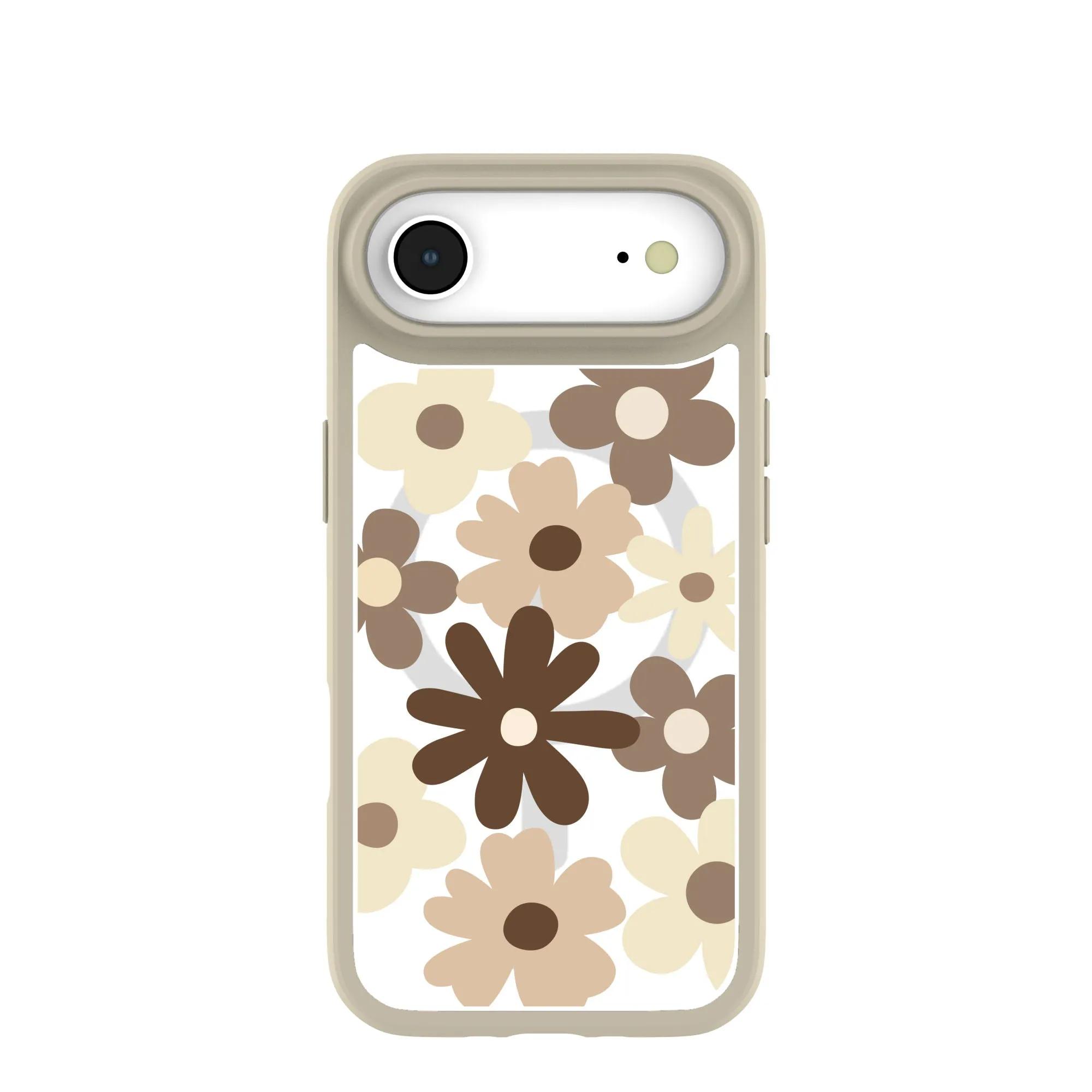 custom design Creative Pattern Clear Mocha Poppy iPhone Air Case With London Fog Ridge (MagSafe included)