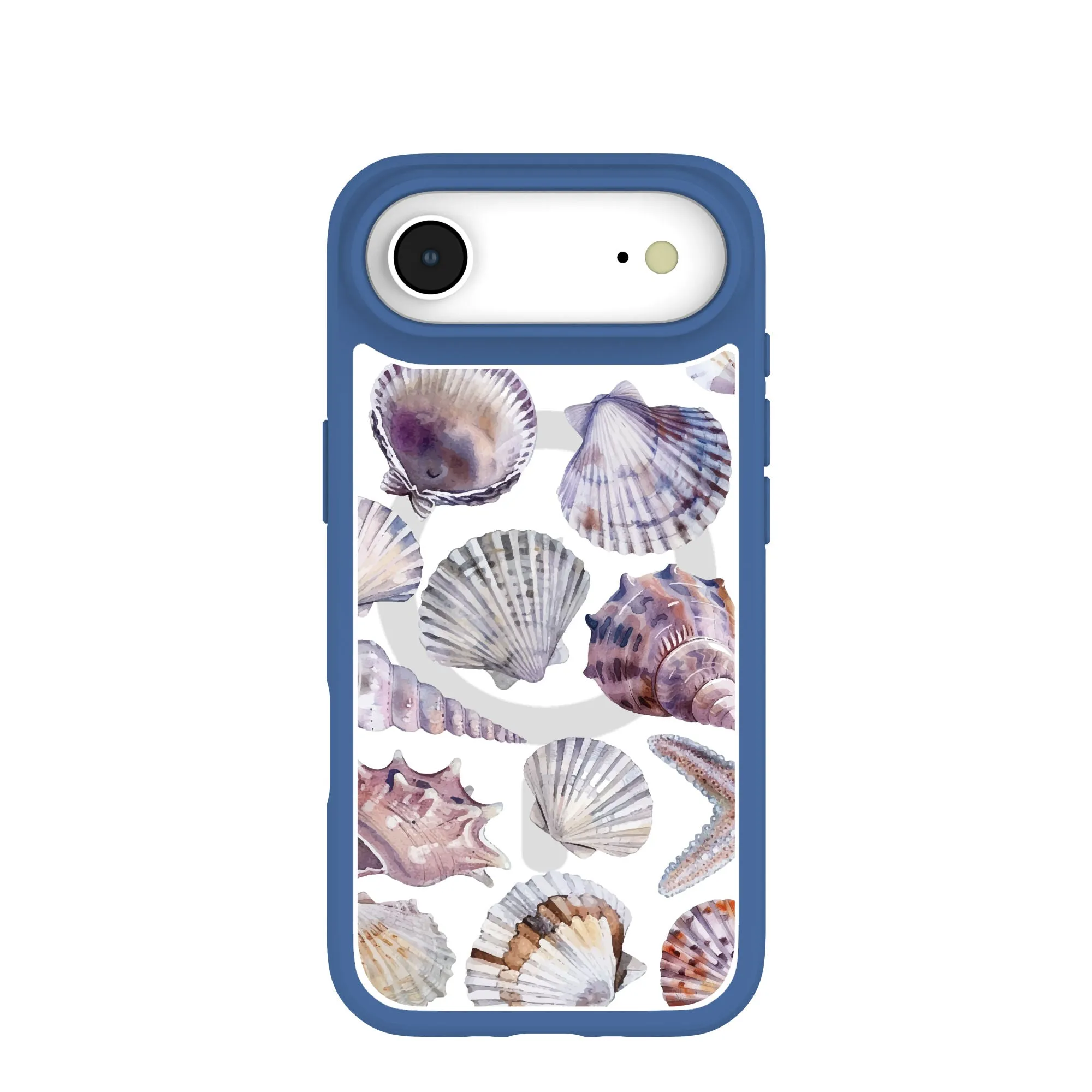 Minimal Feature Clear Oceana Whorl iPhone Air Case With True Blue Ridge (MagSafe included)