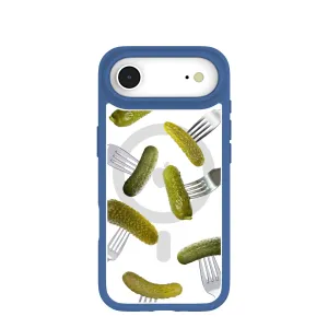 Simple Texture Clear Pickle Party iPhone Air Case With True Blue Ridge (MagSafe included)
