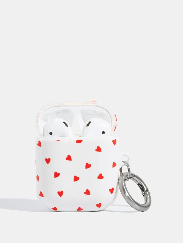 Minimalist Gadget Storage Ditsy Heart AirPods Case