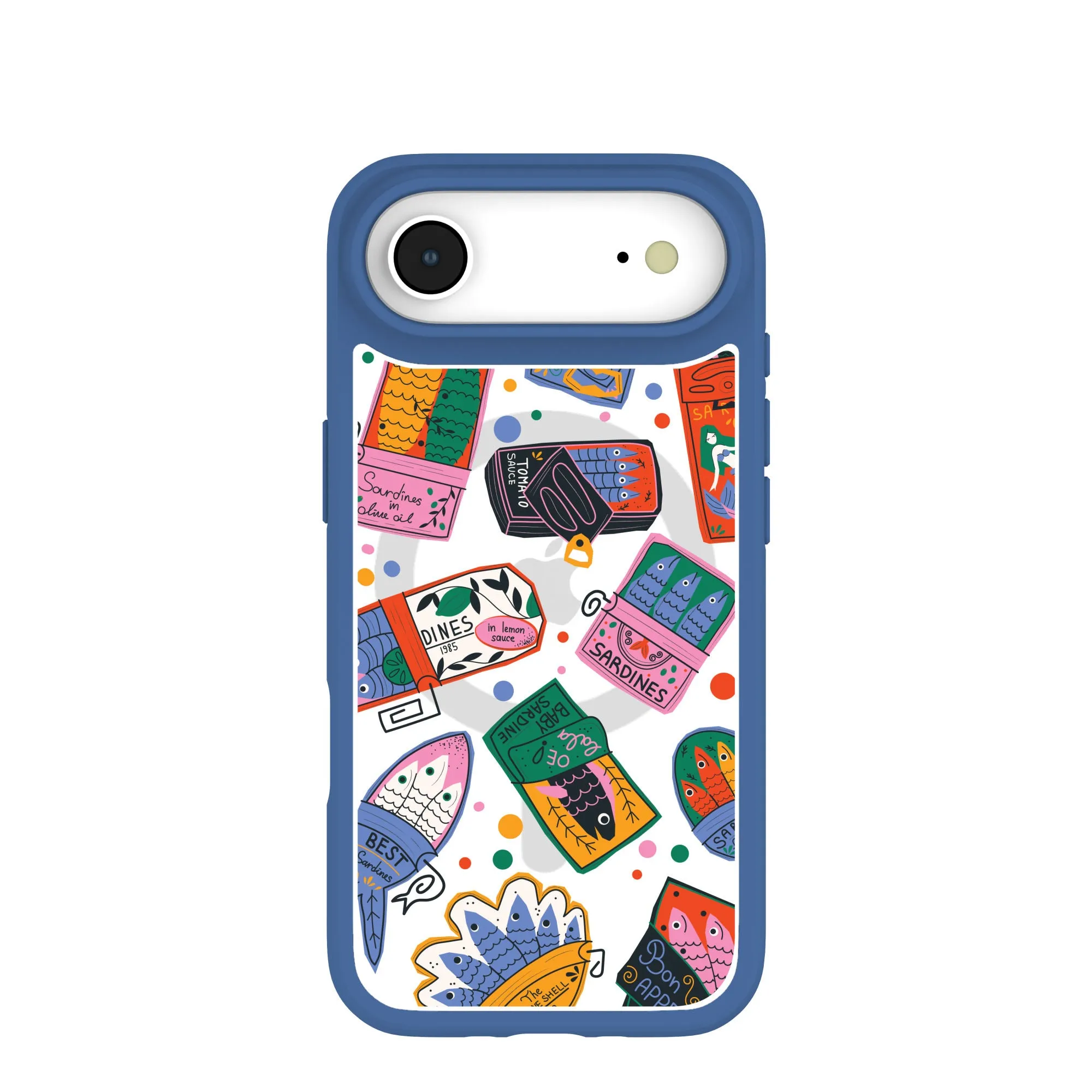 Clear Sardine Cans iPhone Air Case With True Blue Ridge (MagSafe included) Premium Form Hybrid Pattern