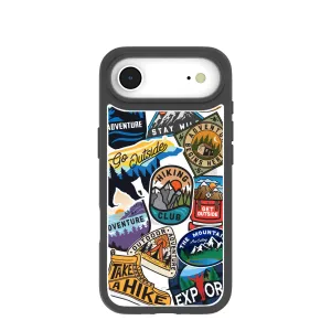 Clear Trail Stickers iPhone Air Case With Noir Ridge (MagSafe included) Minimal Protection Slim Texture