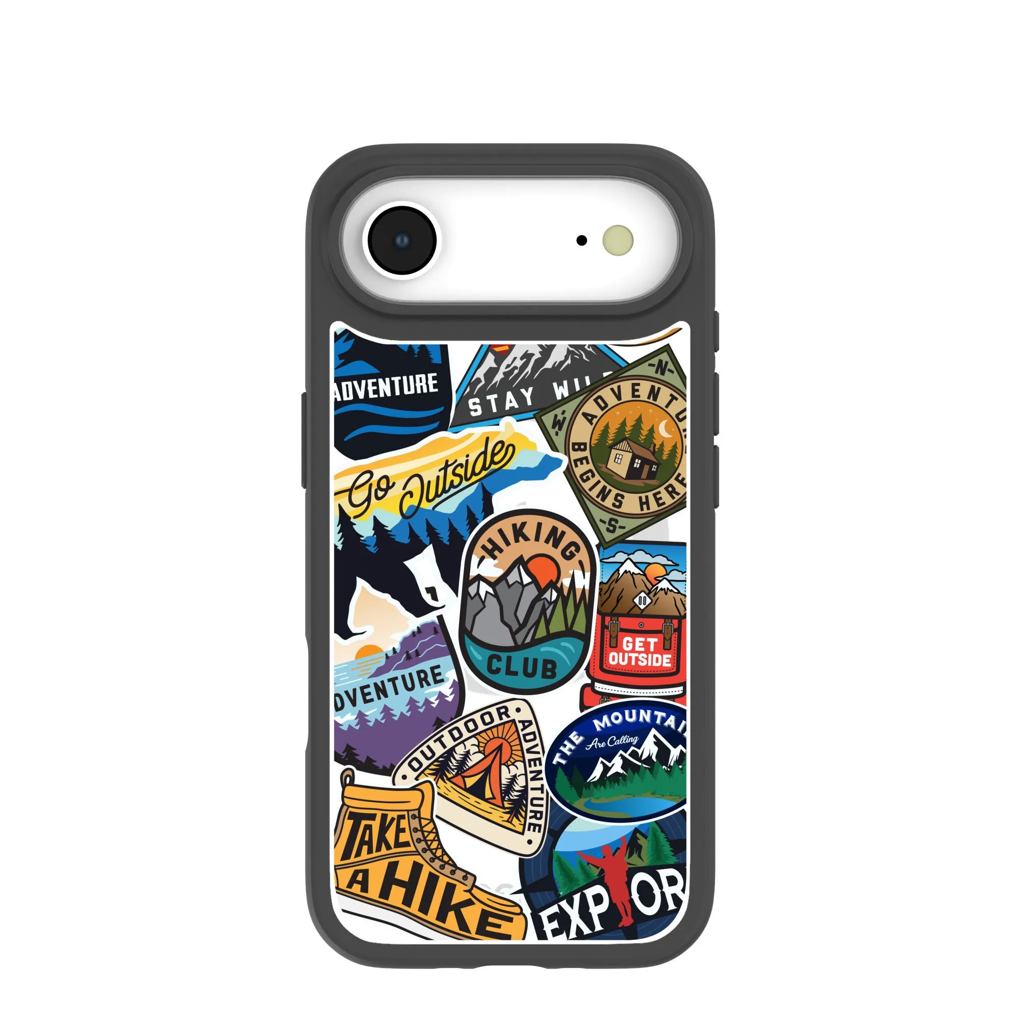 Clear Trail Stickers iPhone Air Case With Noir Ridge (MagSafe included) Minimal Protection Slim Texture