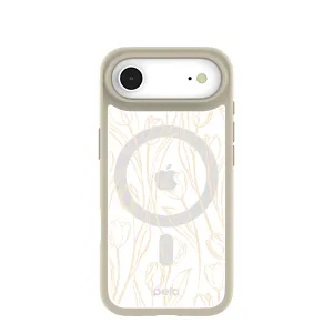 Matte Texture Finish Clear Tulip Dune iPhone Air Case With London Fog Ridge (MagSafe included)