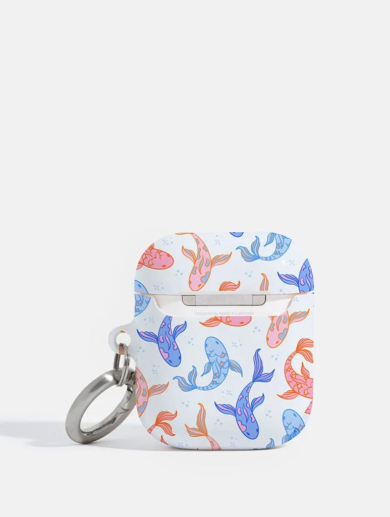 Compact Design Holder Colourful Koi Fish AirPods Case