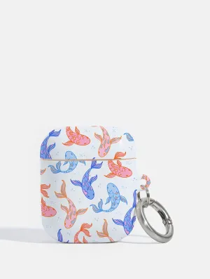 soft texture grip case Universal Charging Bag Colourful Koi Fish AirPods Case