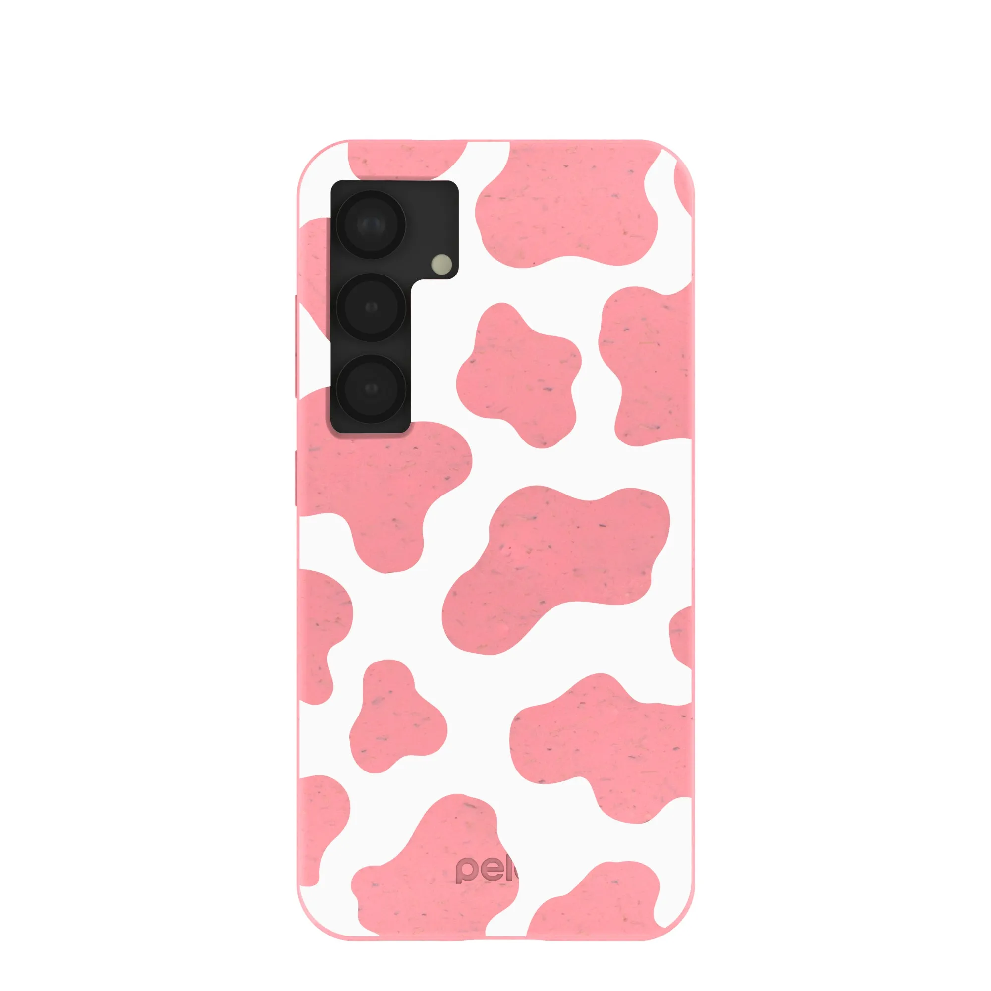 Bubblegum Pink Cow Samsung Galaxy S25 Case Protective Texture Finish