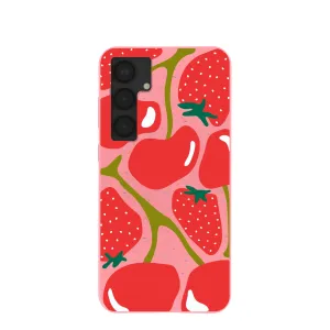 Handheld device Comfort Design Bubblegum Pink Cherry Berry Samsung Galaxy S25 (Plus) Case