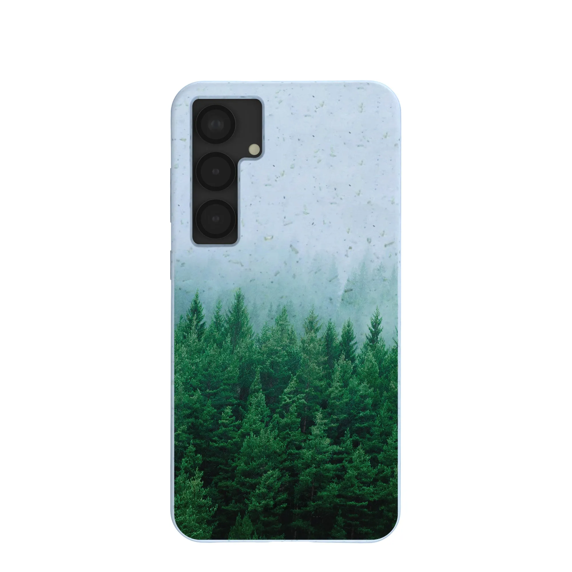 Powder Blue Forest Mist Samsung Galaxy S25 (Plus) Case Trendy Look Hybrid Edge Finish