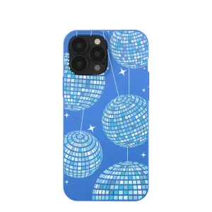Color Accent Marble Texture Electric Blue Blue Groove iPhone 13 Pro Max Case