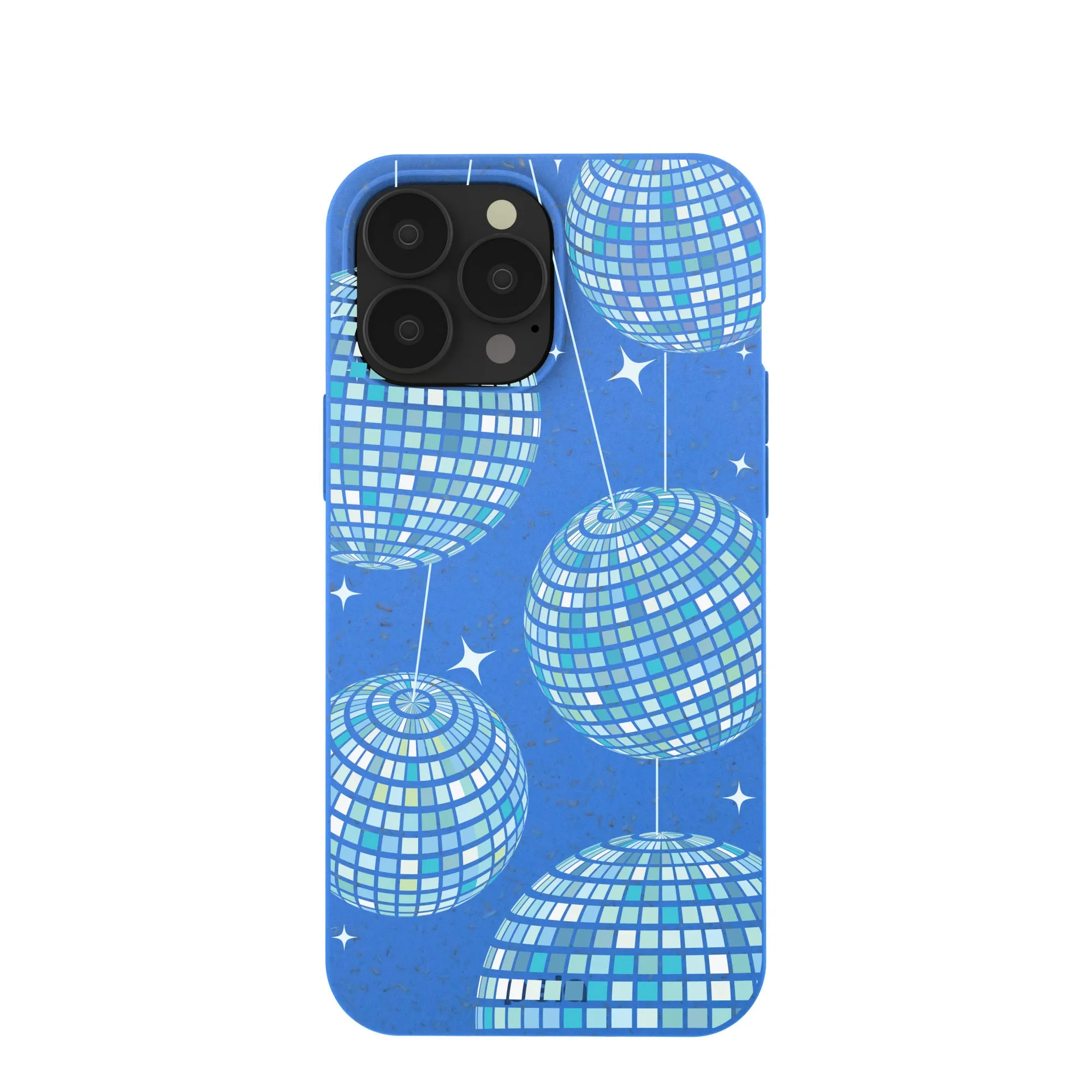 Color Accent Marble Texture Electric Blue Blue Groove iPhone 13 Pro Max Case