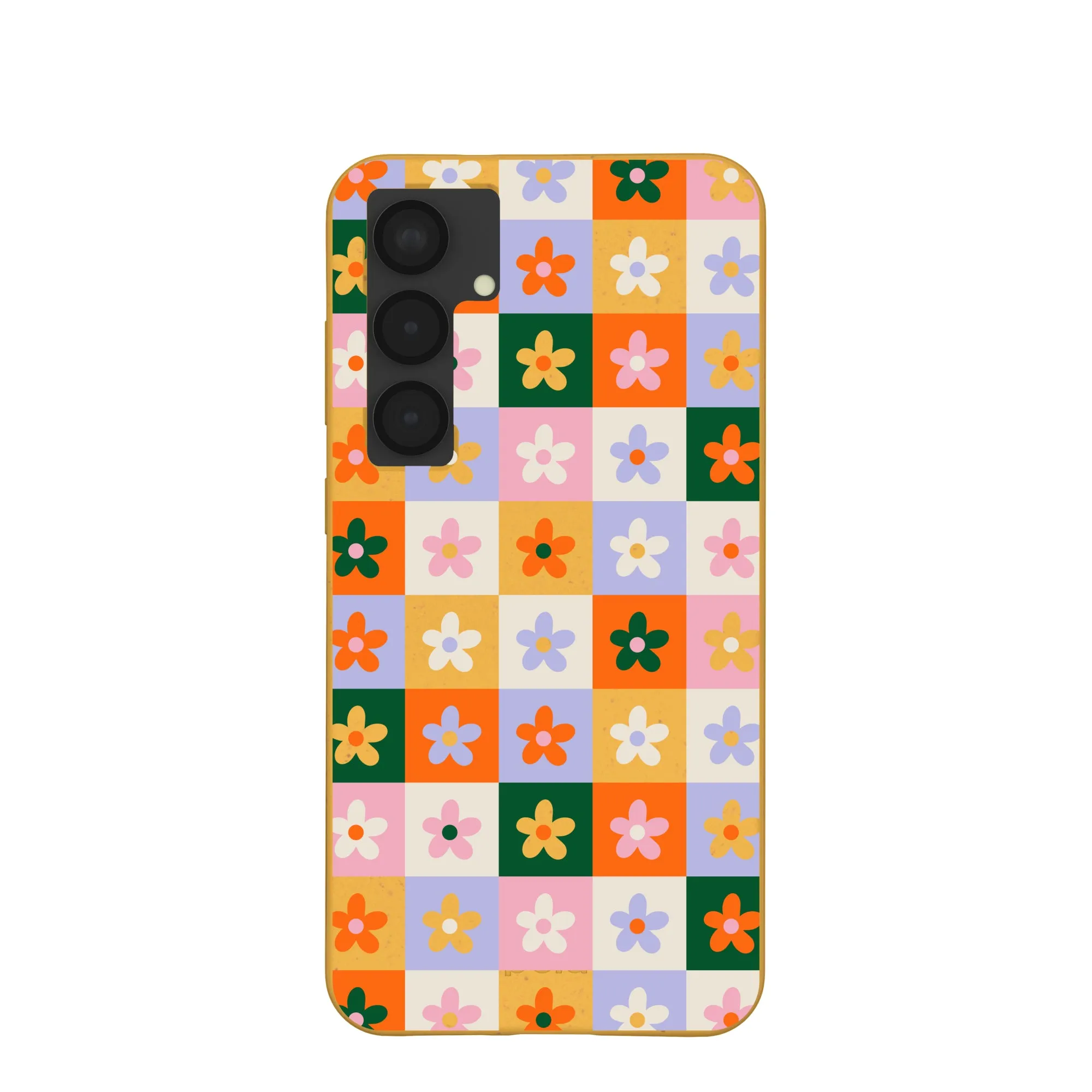 Honey Flower Tiles Samsung Galaxy S25 (Plus) Case Classic Look