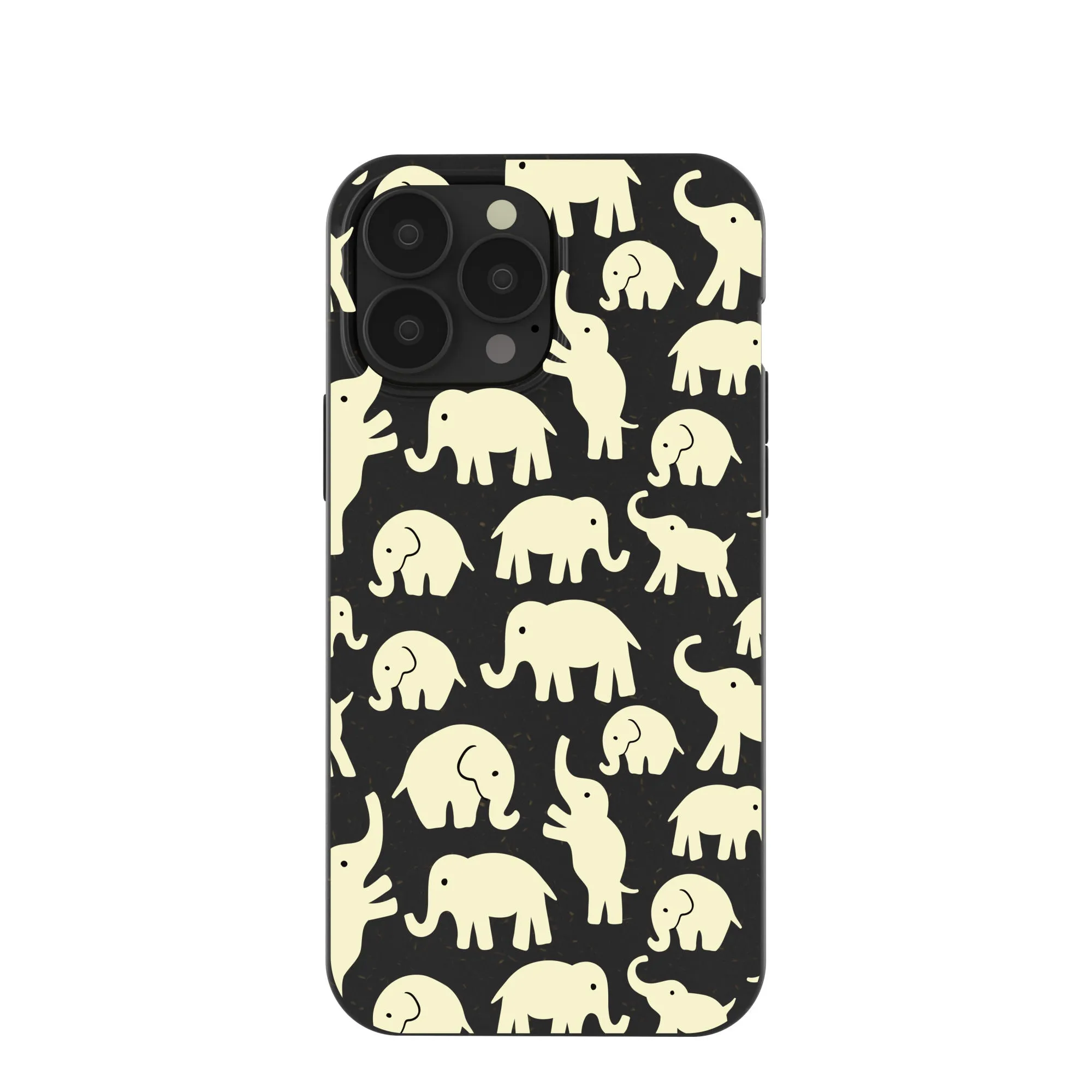 Black Little Elephants iPhone 13 Pro Max Case Hybrid Material Build