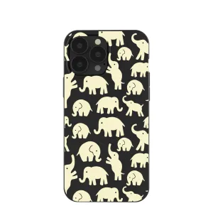 Black Little Elephants iPhone 13 Pro Max Case Hybrid Material Build