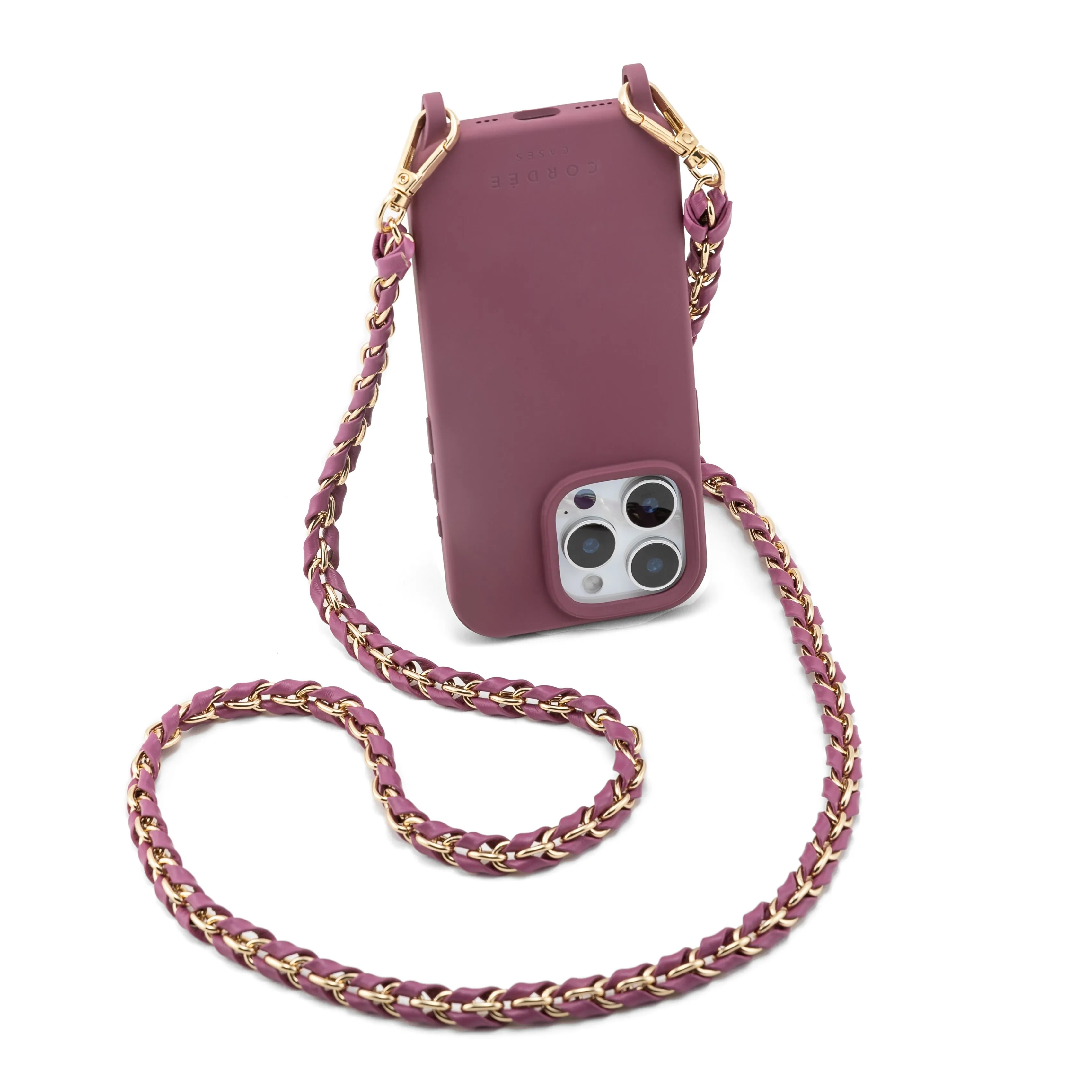 Emi Phone Chain Berry Burgundy Wrist Band reflective gear