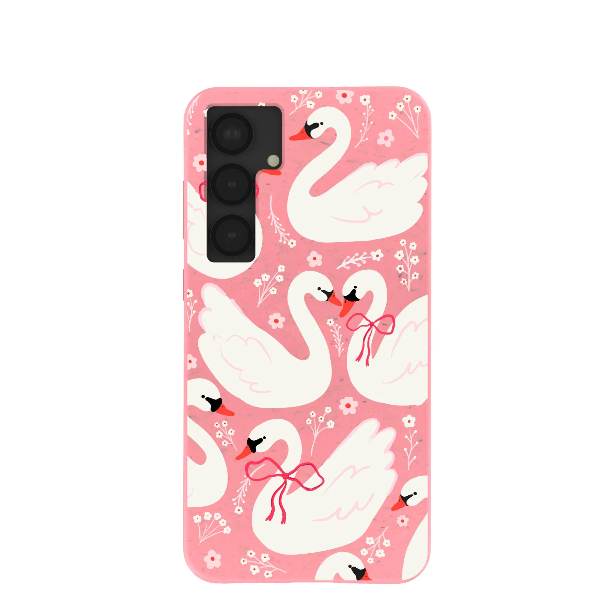 Bubblegum Pink Swan Garden Samsung Galaxy S25 (Plus) Case Urban Design