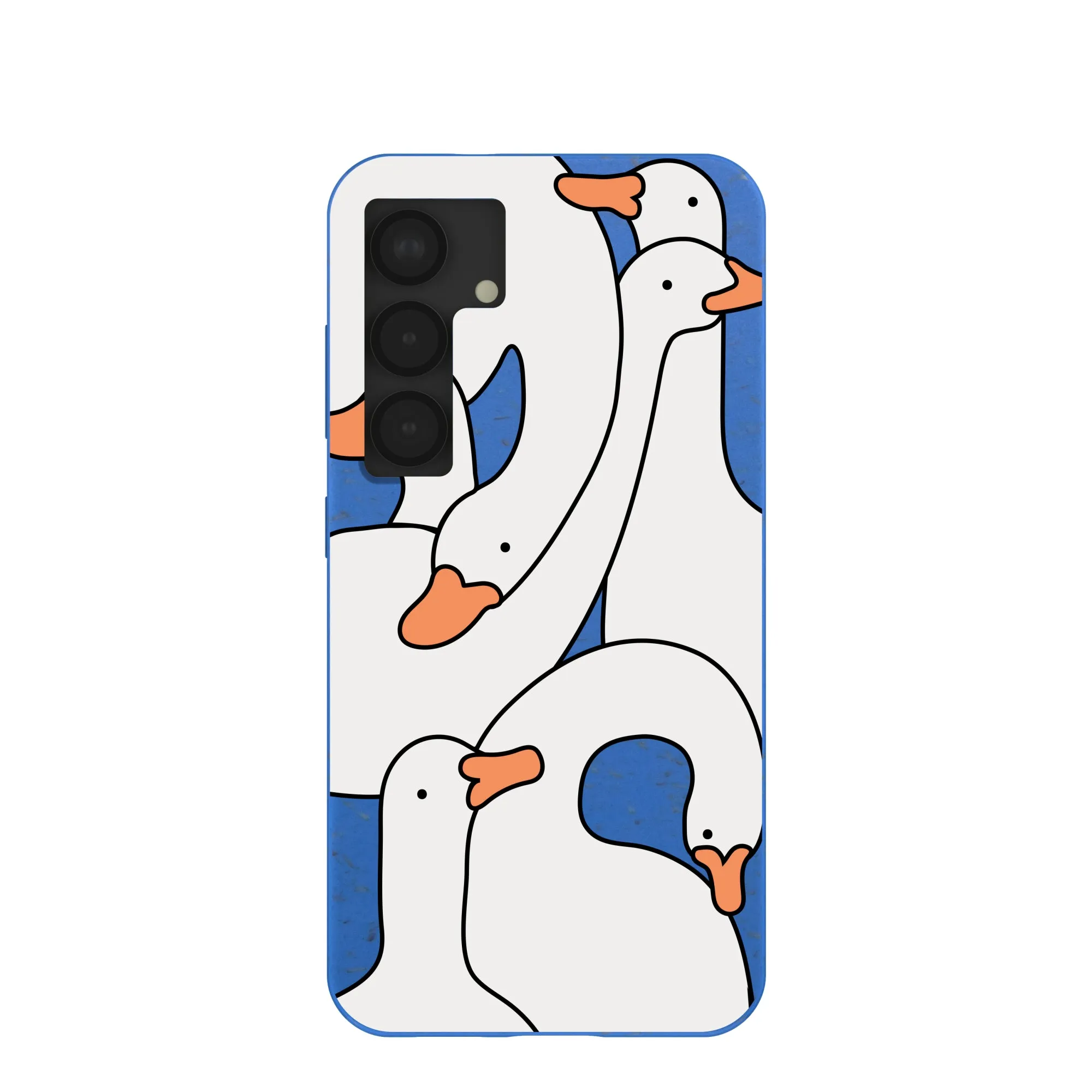 Electric Blue Silly Goose Samsung Galaxy S25 Case Vivid Detail Texture Cushioned Edge