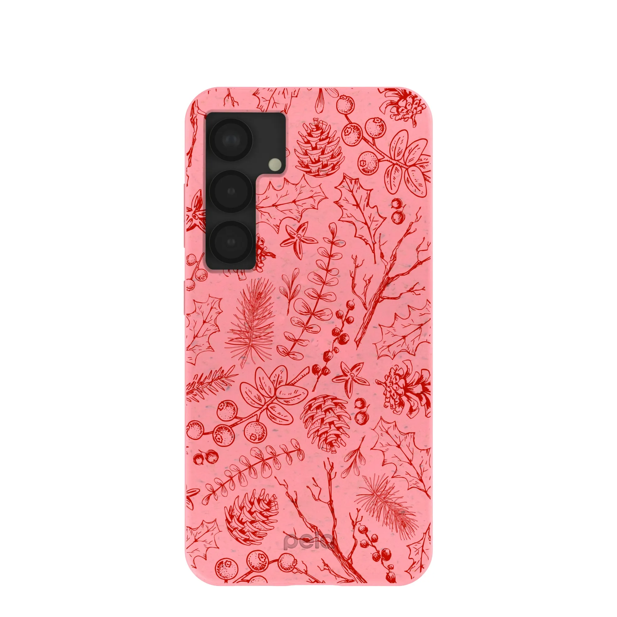 Matte Texture Finish Bubblegum Pink Festive Forest Samsung Galaxy S25 Case
