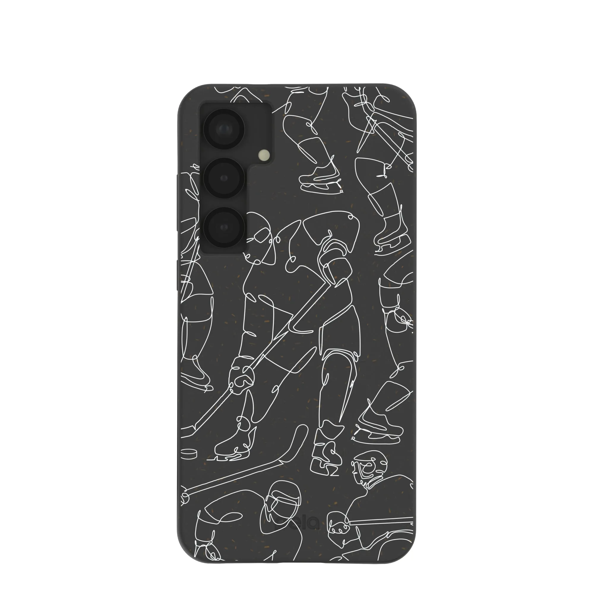 Soft edges elegant design Black Play Sketch Samsung Galaxy S25 (Plus) Case