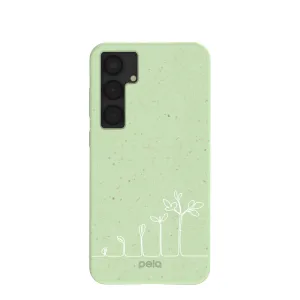 Sage Green Grow and Flourish Samsung Galaxy S25 (Plus) Case Anti glare