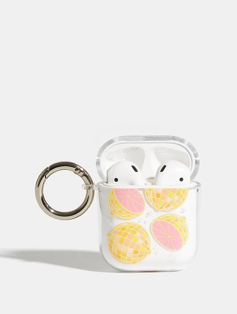 Minimal Design Shell shock resistant airpods guard Disco Pink Grapefruit AirPods Case