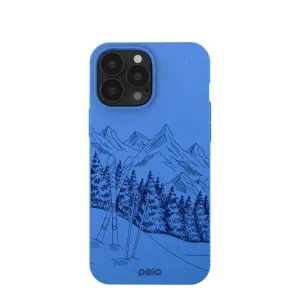 Electric Blue Backcountry Ski iPhone 13 Pro Max Case Slim Profiled