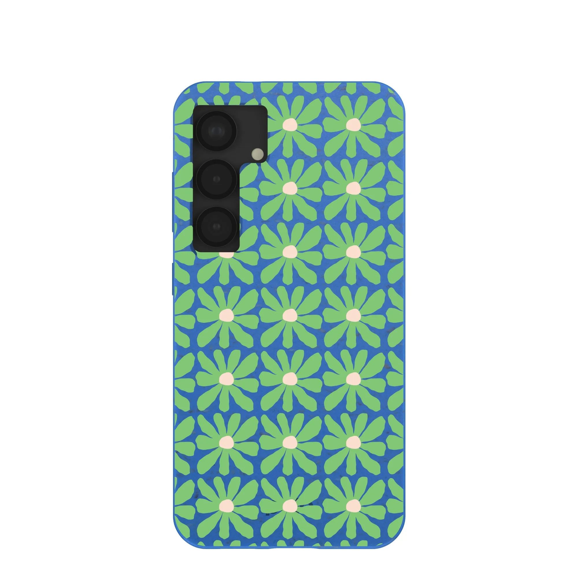 Soft Protection Edge Electric Blue Flower Child Samsung Galaxy S25 Case
