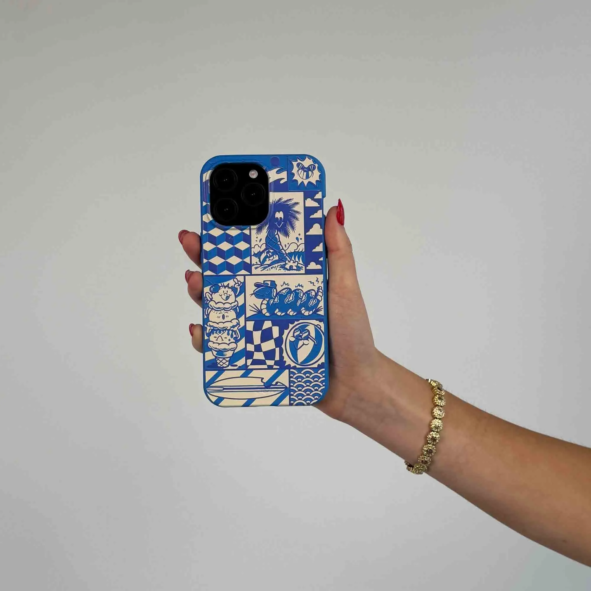 Creative Form Stylish Grip Texture Electric Blue Summer Blues iPhone Air Case
